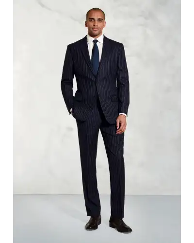 Suit Jackets Brook Taverner Regular Fit Epsom Navy Pinstripe Wool Suit Jacket-BT-5636D £179.00