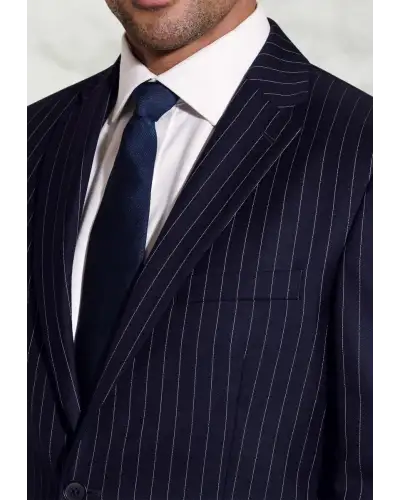 Suit Jackets Brook Taverner Regular Fit Epsom Navy Pinstripe Wool Suit Jacket-BT-5636D £179.00