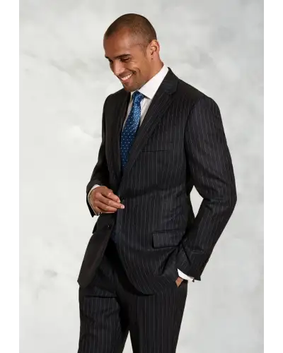 Suit Jackets Brook Taverner Regular Fit Epsom Grey Pinstripe Wool Suit Jacket £179.00