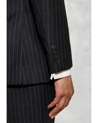 Suit Jackets Brook Taverner Regular Fit Epsom Grey Pinstripe Wool Suit Jacket-BT-5636A £179.00