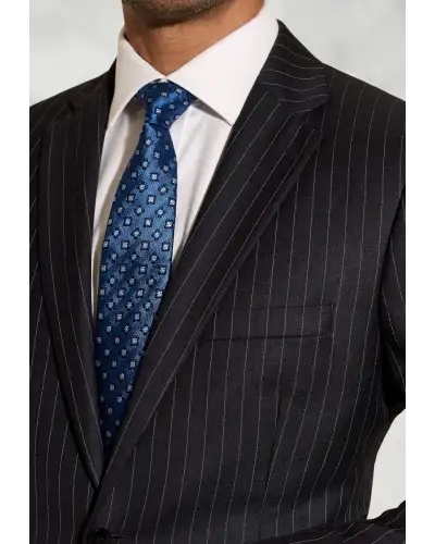 Suit Jackets Brook Taverner Regular Fit Epsom Grey Pinstripe Wool Suit Jacket-BT-5636A £179.00