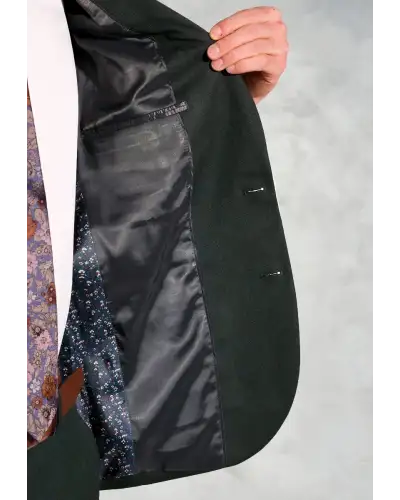 Suit Jackets Brook Taverner Tailored Fit Hansen Dark Green Flannel Suit Jacket-BT-5482BT £89.00