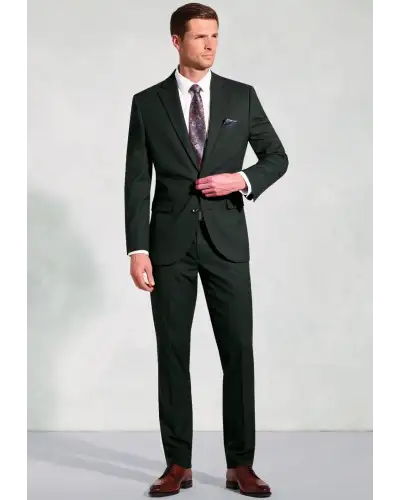 Suit Jackets Brook Taverner Tailored Fit Hansen Dark Green Flannel Suit Jacket-BT-5482BT £89.00