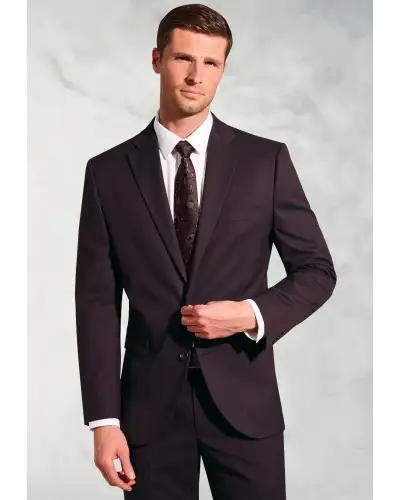 Suit Jackets Brook Taverner Tailored Fit Hansen Burgundy Flannel Suit Jacket-BT-5482AT £89.00