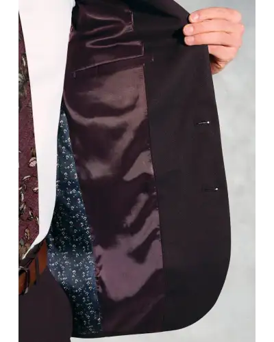 Suit Jackets Brook Taverner Tailored Fit Hansen Burgundy Flannel Suit Jacket-BT-5482AT £89.00