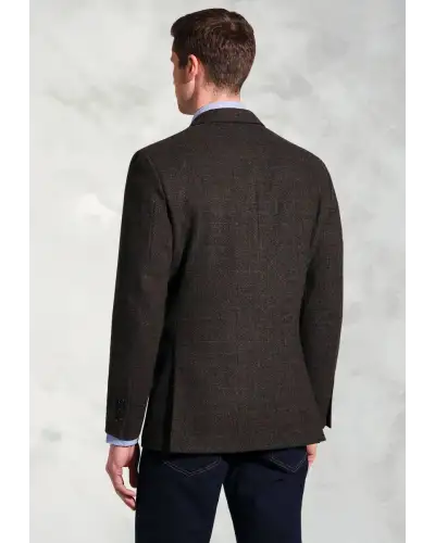 Jackets Brook Taverner Regular Fit Phelps Mole Herringbone Check Jacket-BT-5475AR £116.00