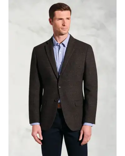 Jackets Brook Taverner Regular Fit Phelps Mole Herringbone Check Jacket-BT-5475AR £116.00