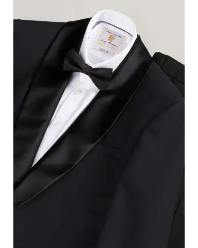 Evening Jackets Brook Taverner Tailored Fit Reilly Black Jacquard Shawl Collar Evening Jacket-BT-5473AT £116.00