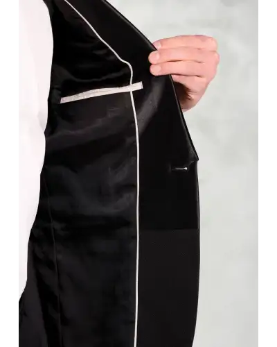 Evening Jackets Brook Taverner Tailored Fit Reilly Black Jacquard Shawl Collar Evening Jacket-BT-5473AT £116.00