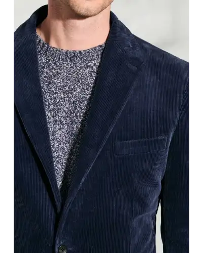 Jackets Brook Taverner Tailored Fit Kenny Navy Stretch Cotton Corduroy Jacket-BT-5469AT £116.00