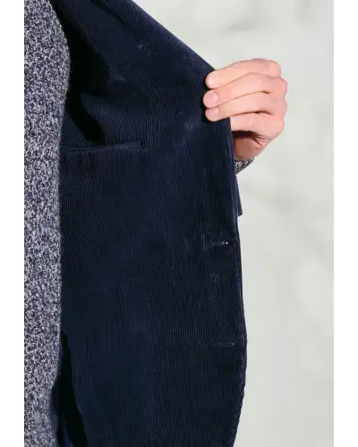 Jackets Brook Taverner Tailored Fit Kenny Navy Stretch Cotton Corduroy Jacket-BT-5469AT £116.00