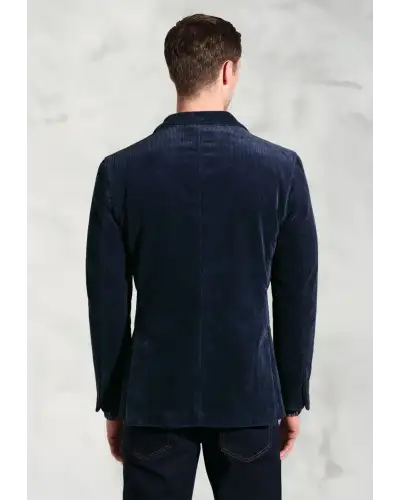 Jackets Brook Taverner Tailored Fit Kenny Navy Stretch Cotton Corduroy Jacket-BT-5469AT £116.00