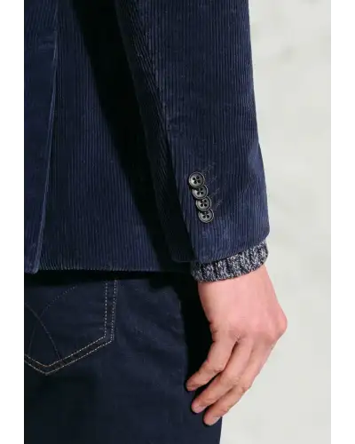 Jackets Brook Taverner Tailored Fit Kenny Navy Stretch Cotton Corduroy Jacket-BT-5469AT £116.00