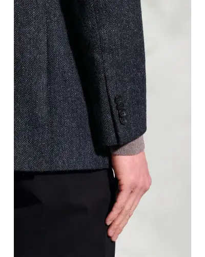 Jackets Brook Taverner Tailored Fit Froome Navy Herringbone British Wool Jacket-BT-5465AT £179.00