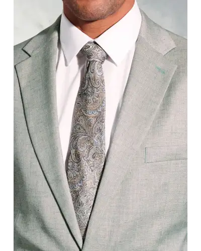 Suit Jackets Brook Taverner Tailored Fit Hardy Green Textured Occasion Suit Jacket £89.00