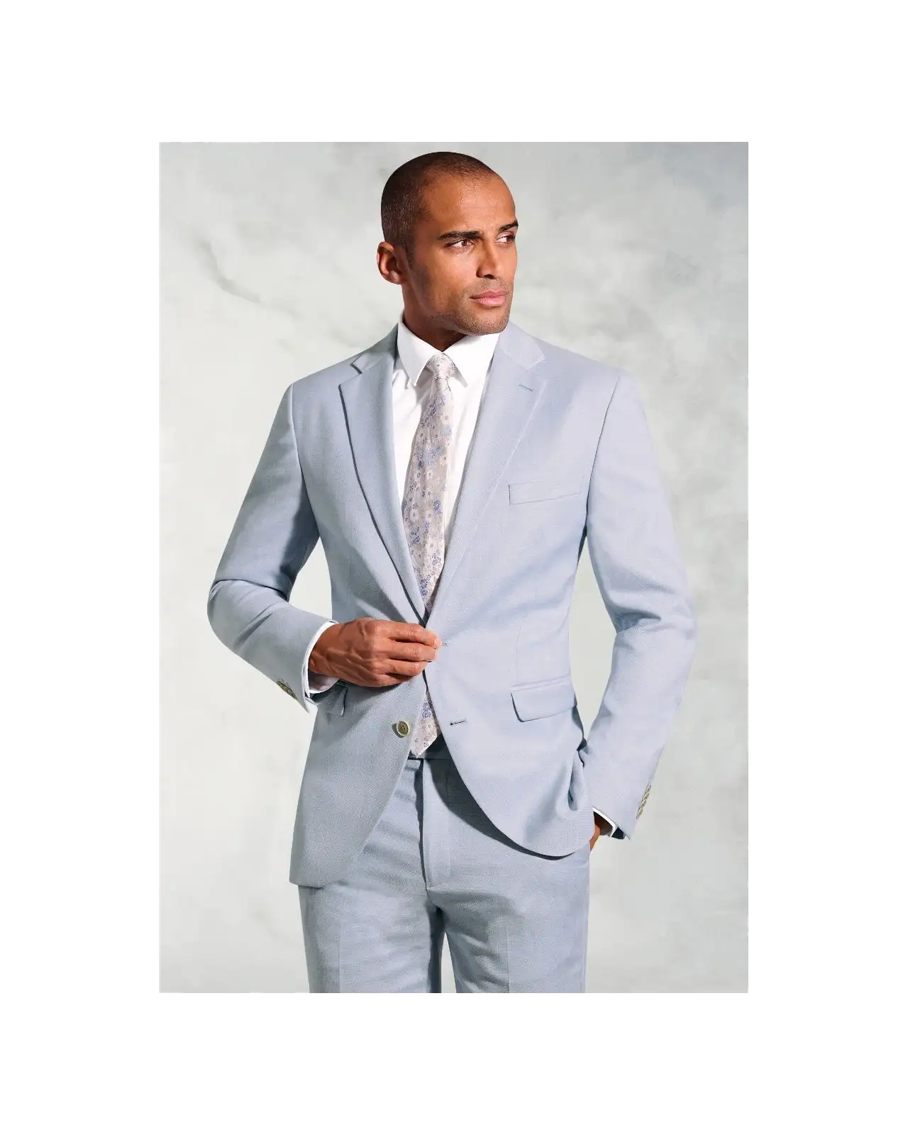Suit Jackets Brook Taverner Tailored Fit Hardy Blue Textured Occasion Suit Jacket £89.00
