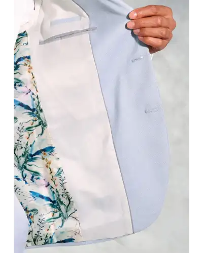 Suit Jackets Brook Taverner Tailored Fit Hardy Blue Textured Occasion Suit Jacket £89.00