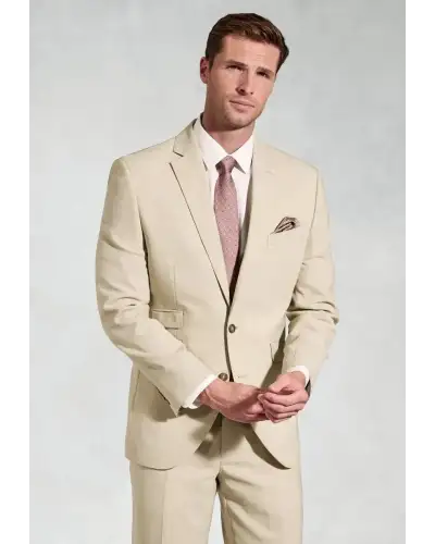 Suit Jackets Brook Taverner Tailored Fit Mckellen Natural Wool Linen Blend Suit Jacket £116.00