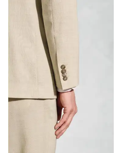 Suit Jackets Brook Taverner Tailored Fit Mckellen Natural Linen Blend Suit Jacket-BT-5453A £134.00