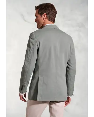 Jackets Brook Taverner Regular Fit Hemsworth Sage Washed Cotton Linen Jacket-BT-5451C £116.00