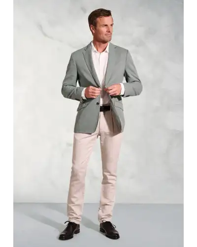 Jackets Brook Taverner Regular Fit Hemsworth Sage Washed Cotton Linen Jacket £116.00