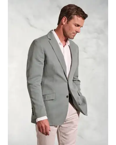 Jackets Brook Taverner Regular Fit Hemsworth Sage Washed Cotton Linen Jacket £116.00