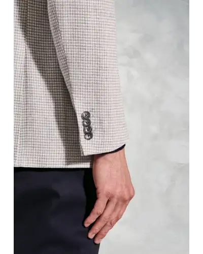 Jackets Brook Taverner Tailored Fit Radcliffe Silver Grey Puppytooth Jacket-BT-5450A £89.00