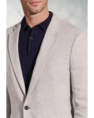 Jackets Brook Taverner Tailored Fit Radcliffe Silver Grey Puppytooth Jacket-BT-5450A £89.00