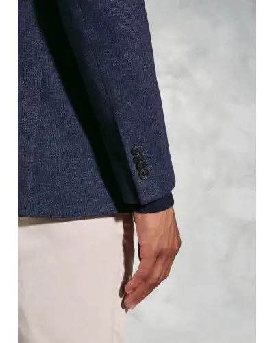 Jackets Brook Taverner Tailored Fit Norton Navy Subtle Puppytooth Jersey Jacket-BT-5433A £89.00