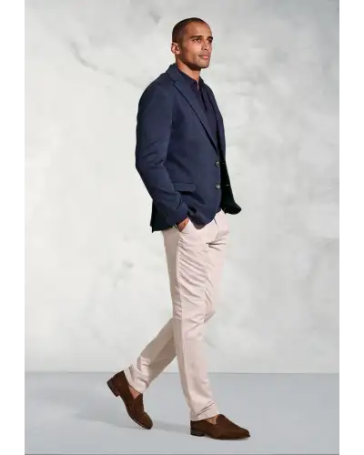 Jackets Brook Taverner Tailored Fit Norton Navy Subtle Puppytooth Jersey Jacket £116.00