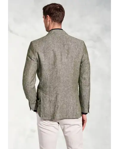 Jackets Brook Taverner Tailored Fit Eastwood Khaki Pure Linen Jacket £134.00