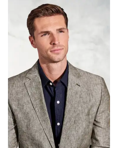 Jackets Brook Taverner Tailored Fit Eastwood Khaki Pure Linen Jacket £134.00