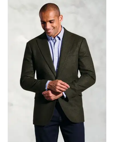 Jackets Brook Taverner Tailored Fit Zane Khaki British Cashmere Blend Jacket-BT-5419DT £179.00