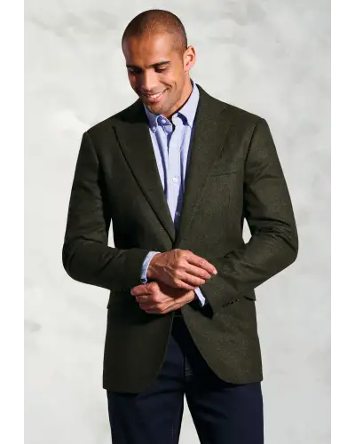 Jackets Brook Taverner Tailored Fit Zane Khaki British Cashmere Blend Jacket-BT-5419DT £179.00