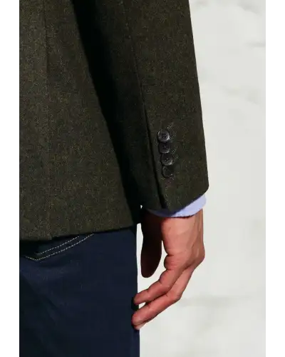 Jackets Brook Taverner Tailored Fit Zane Khaki British Cashmere Blend Jacket-BT-5419DT £179.00