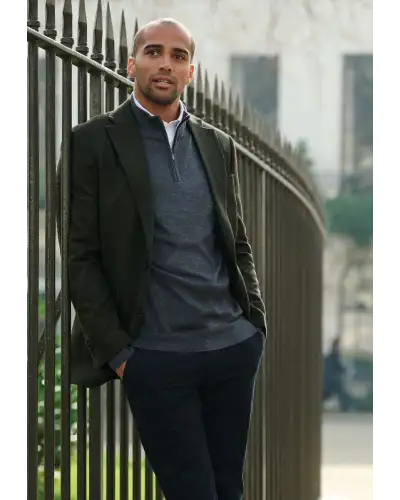 Jackets Brook Taverner Tailored Fit Zane Khaki British Cashmere Blend Jacket-BT-5419DT £179.00