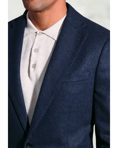 Jackets Brook Taverner Tailored Fit Zane Blue British Cashmere Blend Jacket-BT-5419CT £179.00