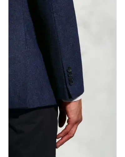 Jackets Brook Taverner Tailored Fit Zane Blue British Cashmere Blend Jacket-BT-5419CT £179.00