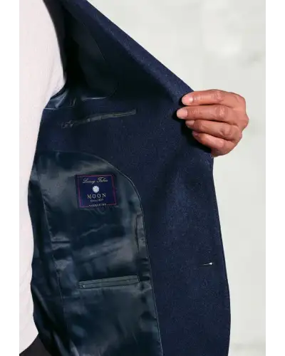 Jackets Brook Taverner Tailored Fit Zane Blue British Cashmere Blend Jacket-BT-5419CT £179.00