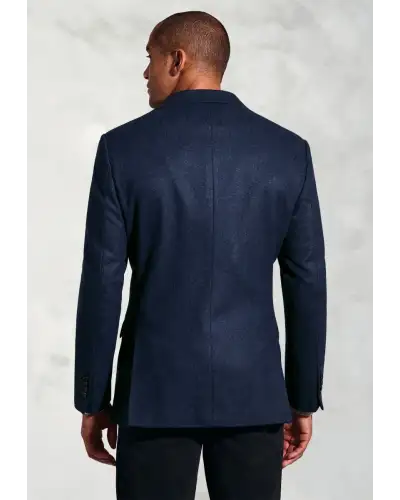 Jackets Brook Taverner Tailored Fit Zane Blue British Cashmere Blend Jacket-BT-5419CT £179.00