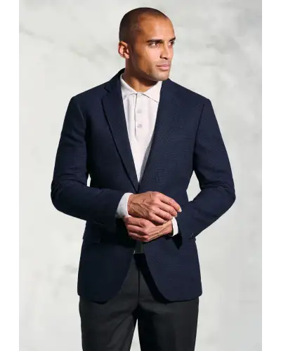 Jackets Brook Taverner Tailored Fit Swinburn Navy Puppytooth Wool Blend Jacket-BT-5414BT £116.00