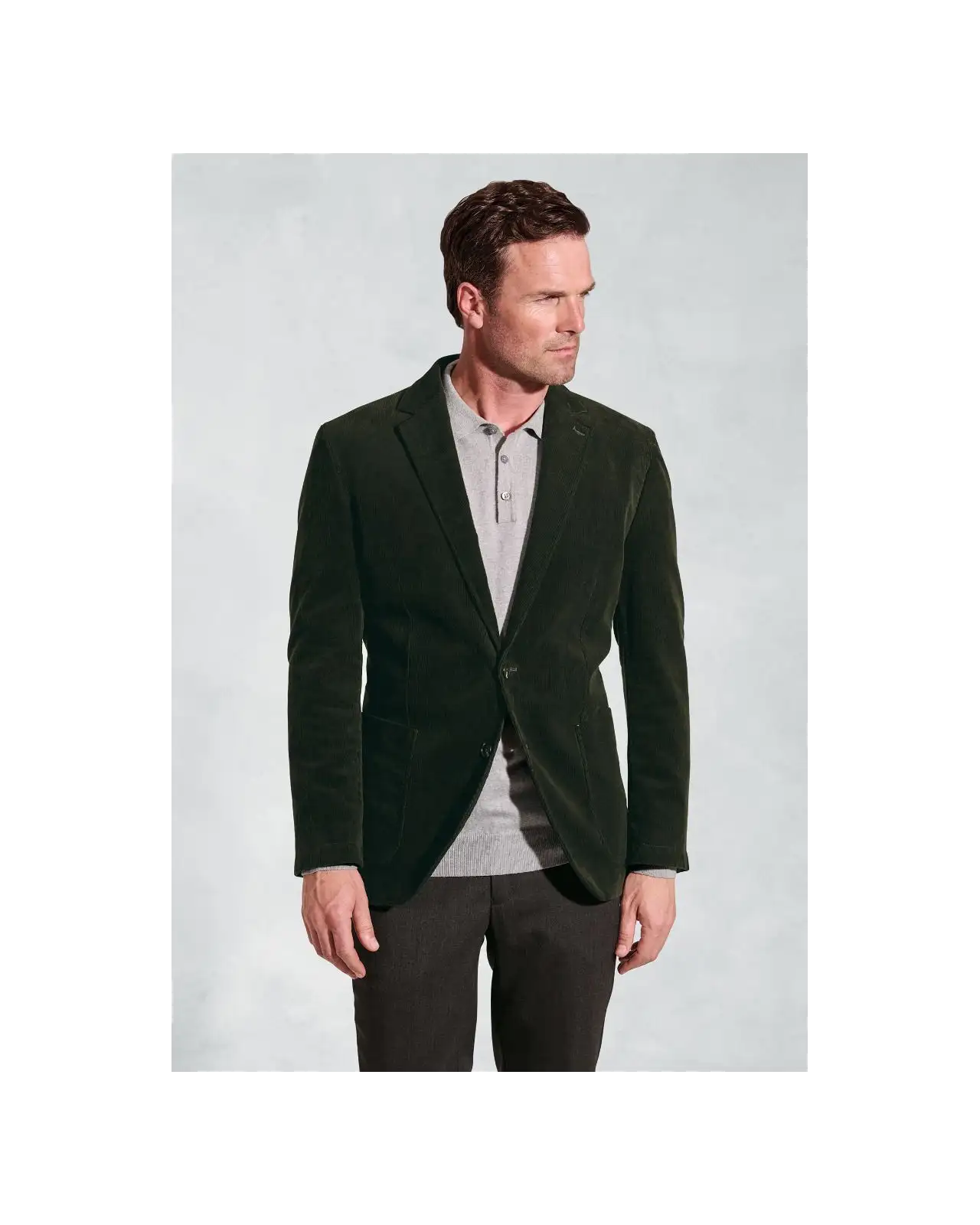 Jackets Brook Taverner Tailored Fit Moore Forest Green Corduroy Jacket-BT-5399C £116.00