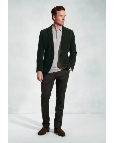 Jackets Brook Taverner Tailored Fit Moore Forest Green Corduroy Jacket-BT-5399C £116.00