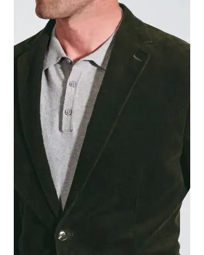 Jackets Brook Taverner Tailored Fit Moore Forest Green Corduroy Jacket-BT-5399C £116.00