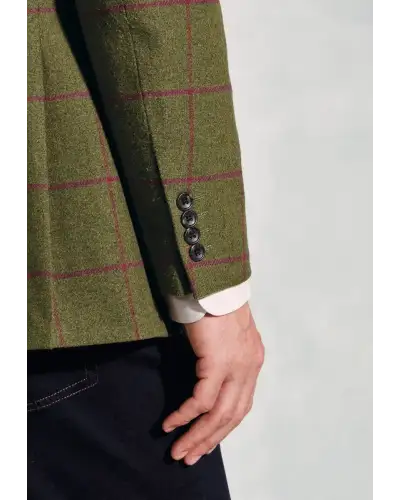 Jackets Brook Taverner Regular Fit Edlingham Moss Check Wool Blend Jacket-BT-5359B £116.00