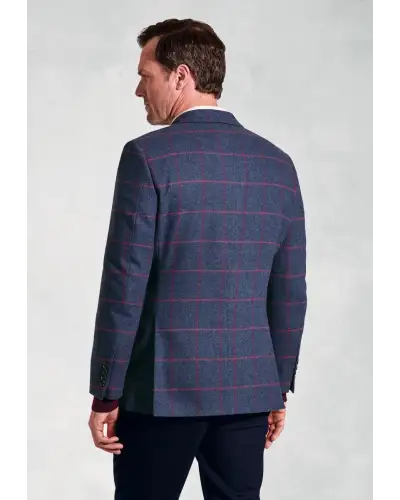 Jackets Brook Taverner Regular Fit Edlingham Blue Check Wool Blend Jacket-BT-5359A £116.00