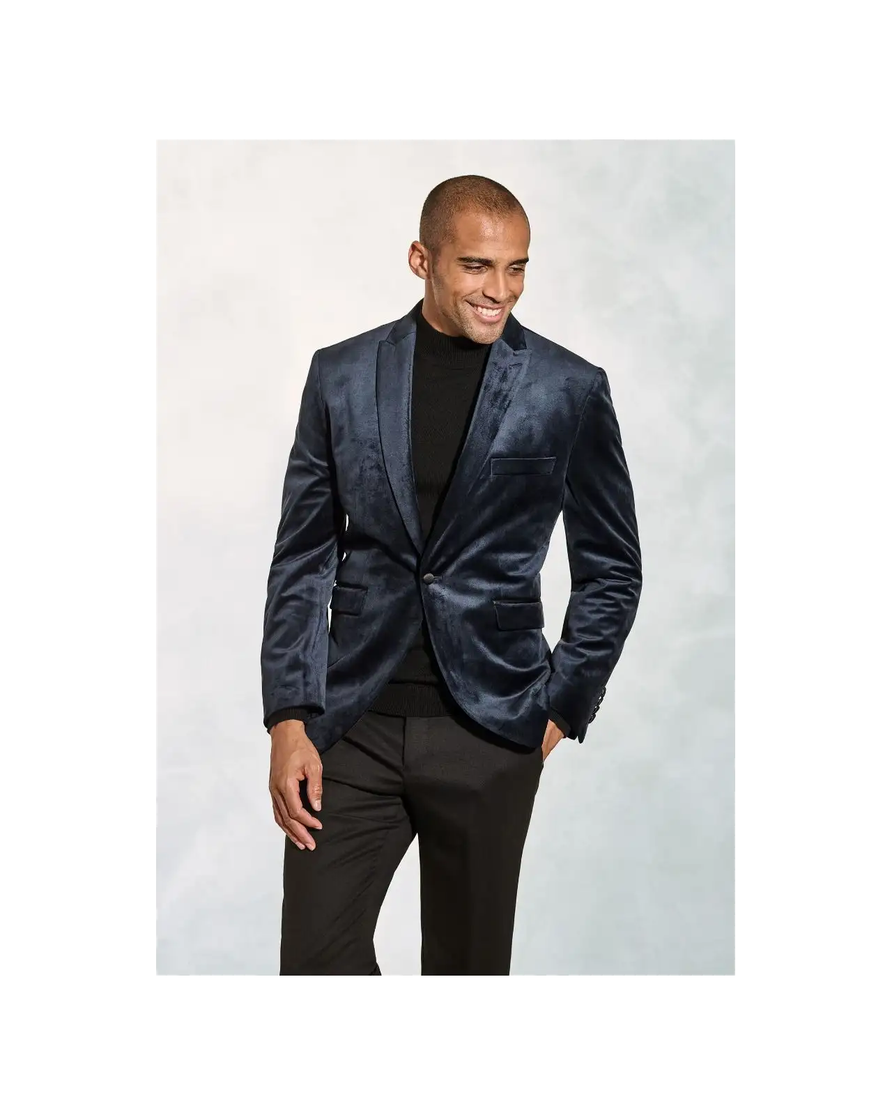 Evening Jackets Brook Taverner Tailored Fit Severn Midnight Velvet Evening Jacket-BT-5344A £134.00