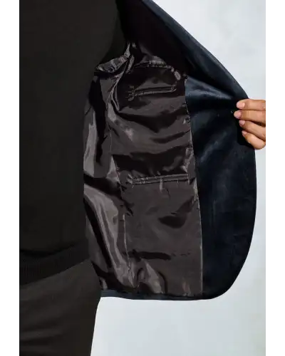 Evening Jackets Brook Taverner Tailored Fit Severn Midnight Velvet Evening Jacket-BT-5344A £134.00