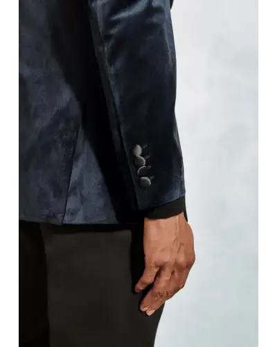 Evening Jackets Brook Taverner Tailored Fit Severn Midnight Velvet Evening Jacket-BT-5344A £134.00