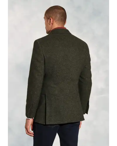 Jackets Brook Taverner Regular Fit Dee Olive Herringbone Wool Blend Jacket-BT-5342A £116.00